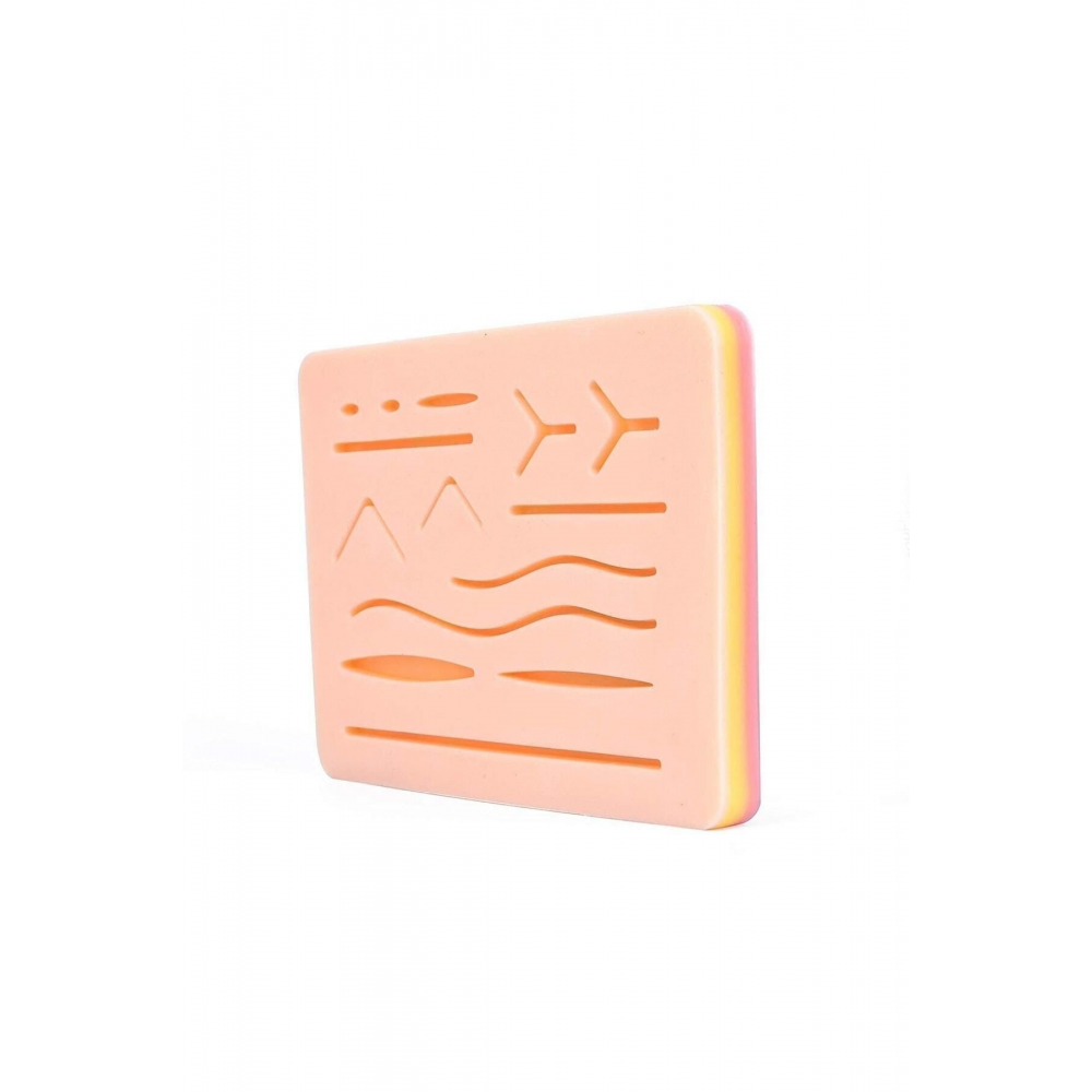 Sütür Eğitim Silikon Pad 14 Yara 3 Mesh Katmanları Sütür Uygulama Seti Sütür Uygulama Pedi Silikon