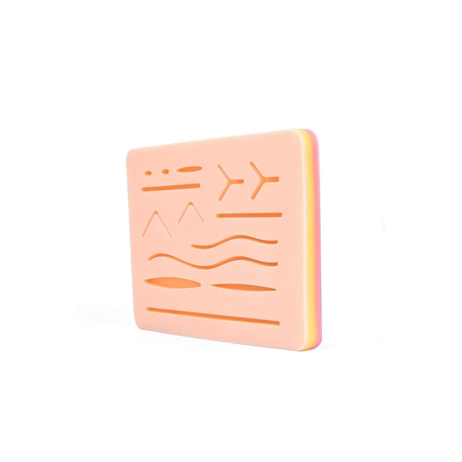 Sütür Eğitim Silikon Pad 14 Yara 3 Mesh Katmanları Sütür Uygulama Seti Sütür Uygulama Pedi Silikon