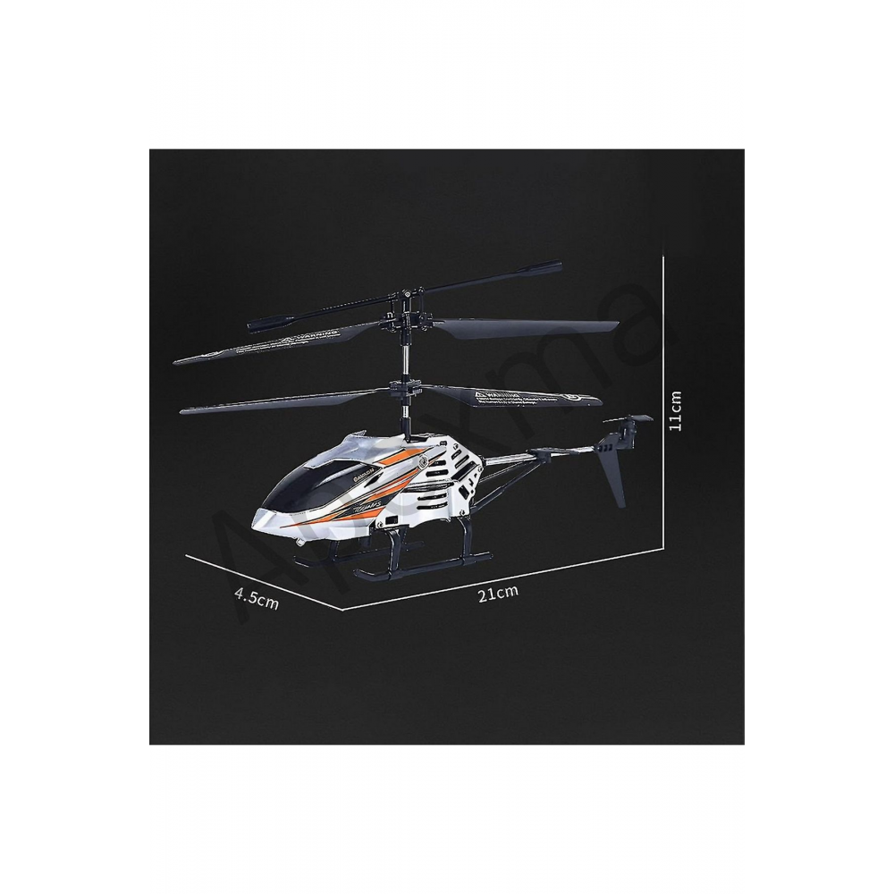 2.4GHz Uzaktan Kumandalı Metal Gövde Rc Helikopter - 3.5CH Full Fonksiyon Oyuncak Mavi Hava Aracı