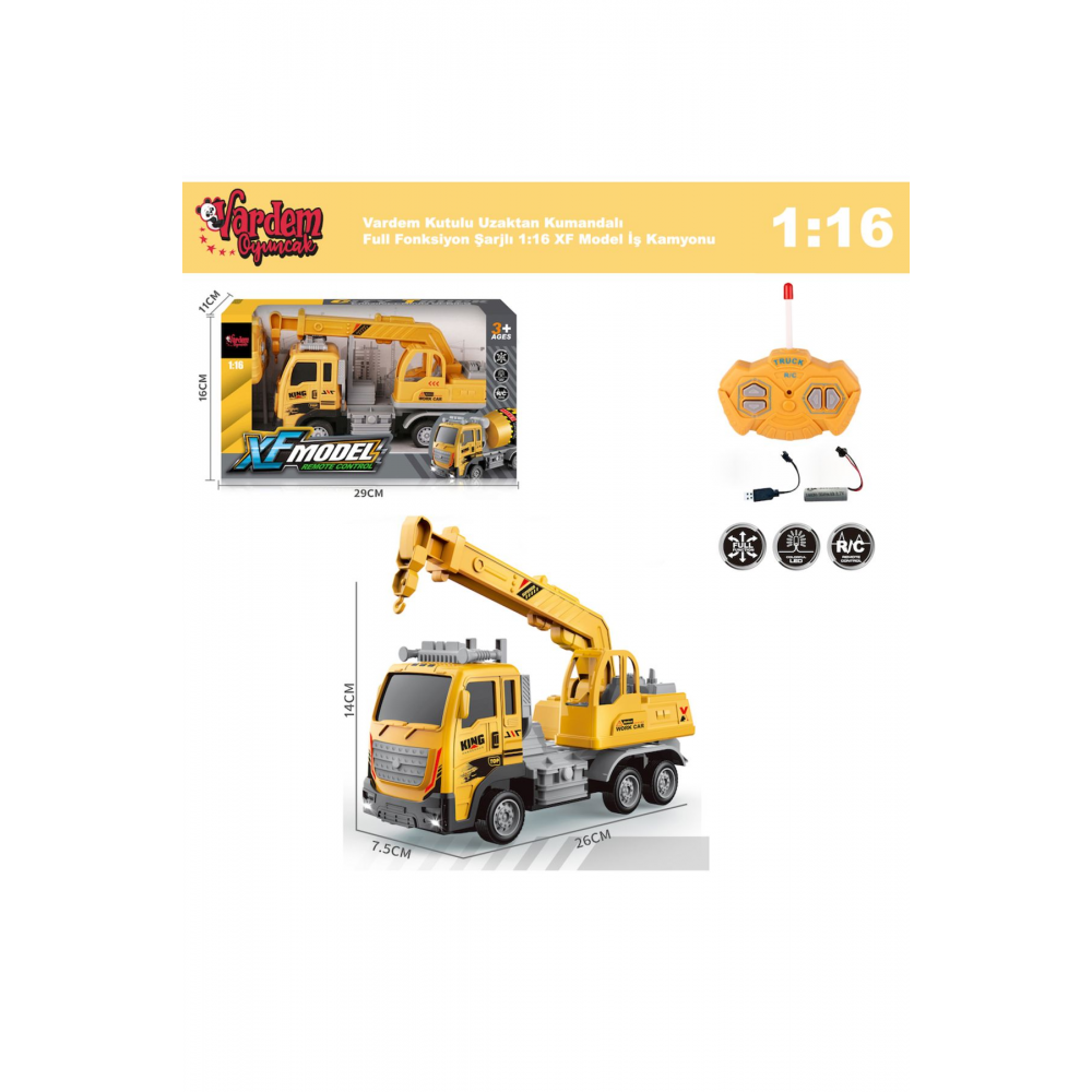 Vardem Kutulu Uzaktan Kumandalı Full Fonksiyon Şarjlı 1:18 Rock Crawler Arazi Aracı