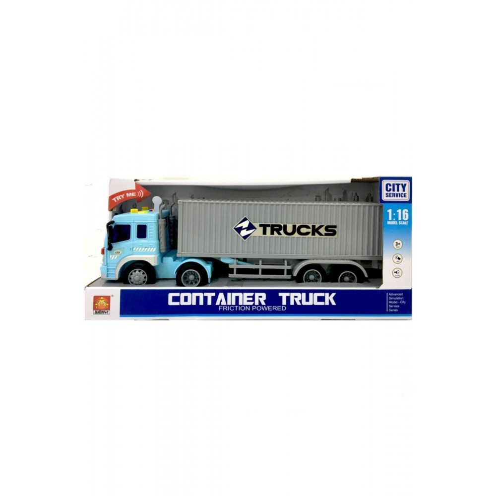 Erfa Grup - 1:16 City Service Sesli Ve Işıklı Konteynır Tır Wy575a