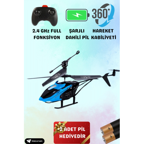 Uzaktan Kumandalı Kırılmaz Helikopter Şarjlı PİL HEDİYELİ ,Full Fonksiyon,360 Derece Hareket Eden,Rc