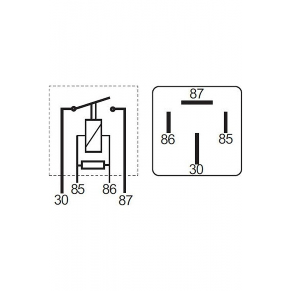 30 Amper Korna Rölesi /far/lpg 12v Dört Fişli