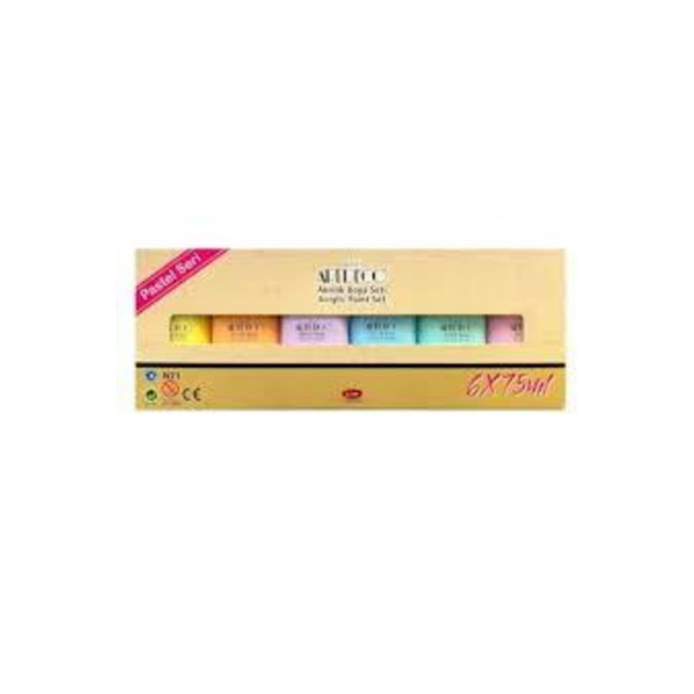 Akrilik Boya 6x75ml Pastel Renkler Lv-y-070i-as2