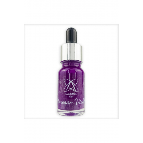 Floresan Violet Mor Mum Boyası 10 ml - Parafin Soya Wax Balmumu Mum Malzemeleri Için Ideal