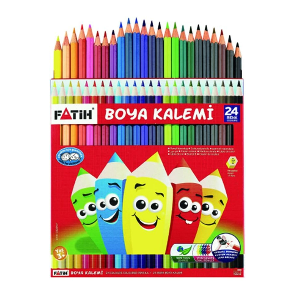 24'lü Tam Boy Kuru Boya Karton Kutu / 33225