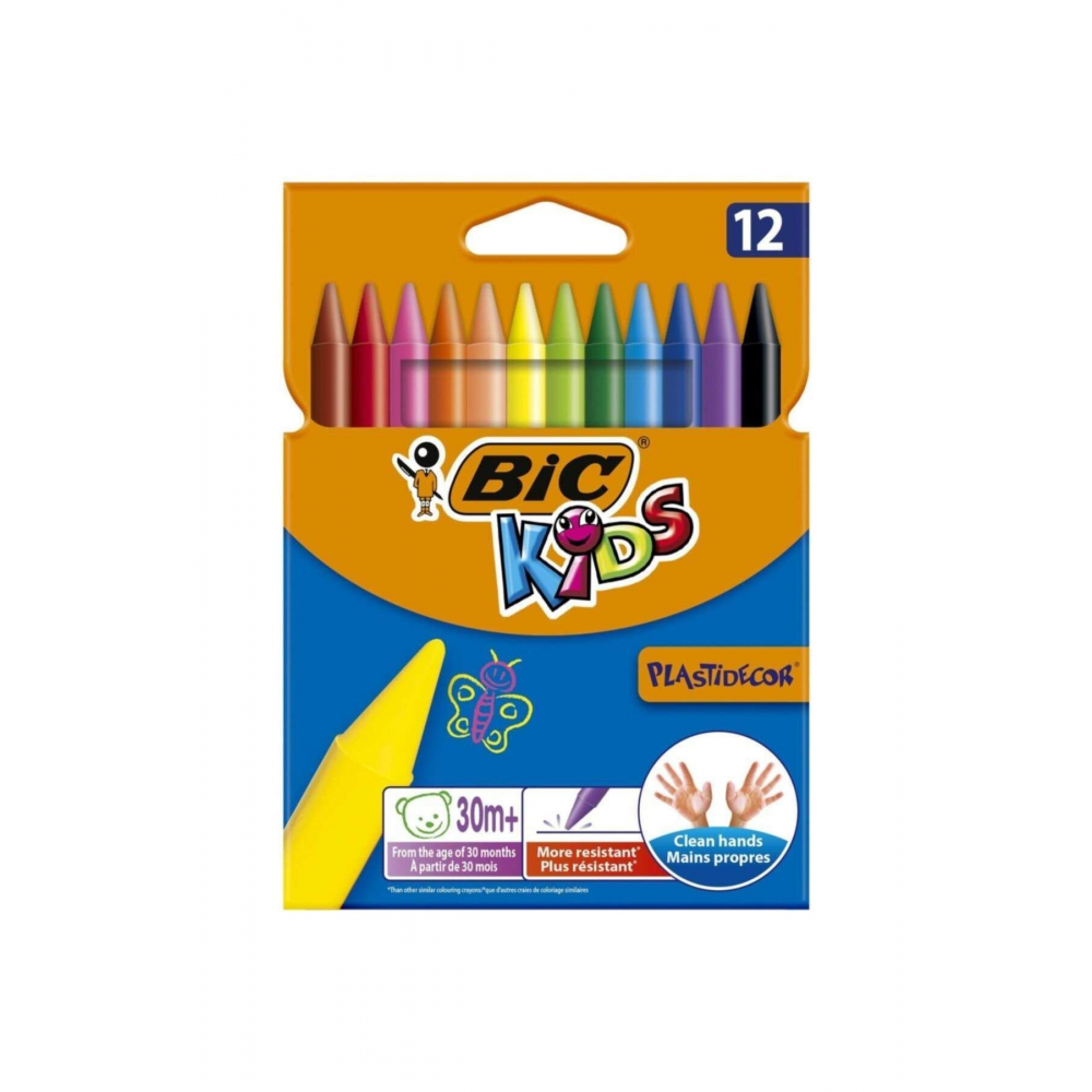 12 Renk Silinebilir Mum Pastel Boya