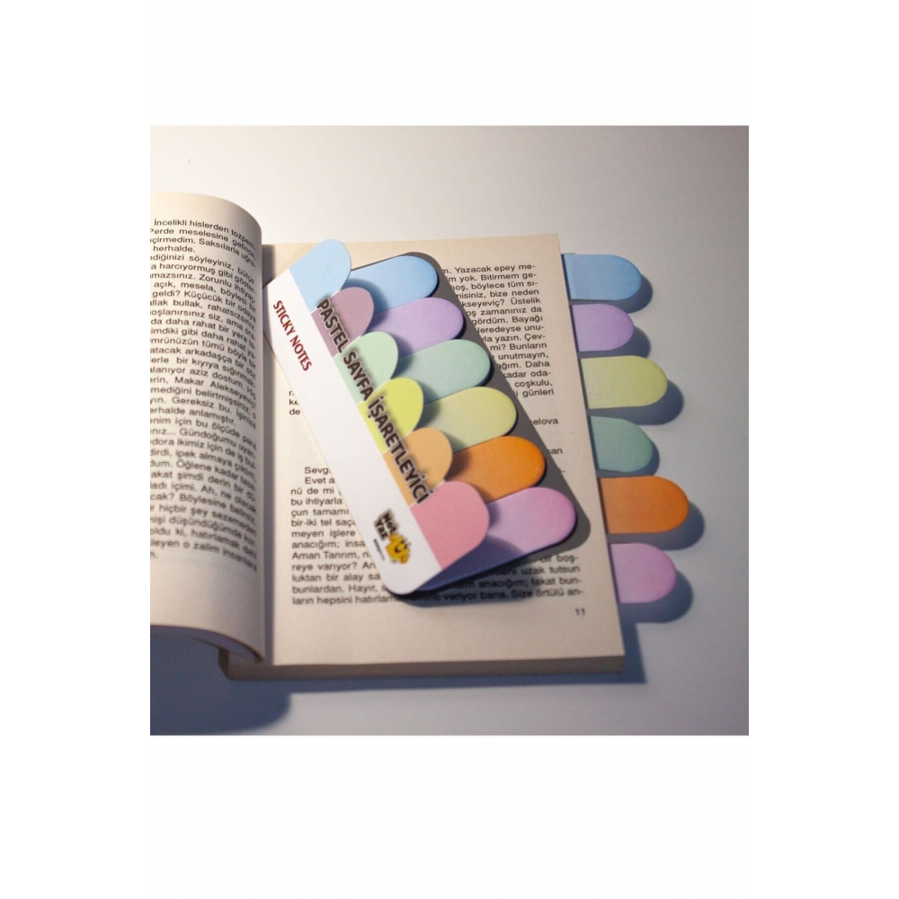 Pastel Renkli Kitap Sayfa Işaretleyici 6 Renkli
