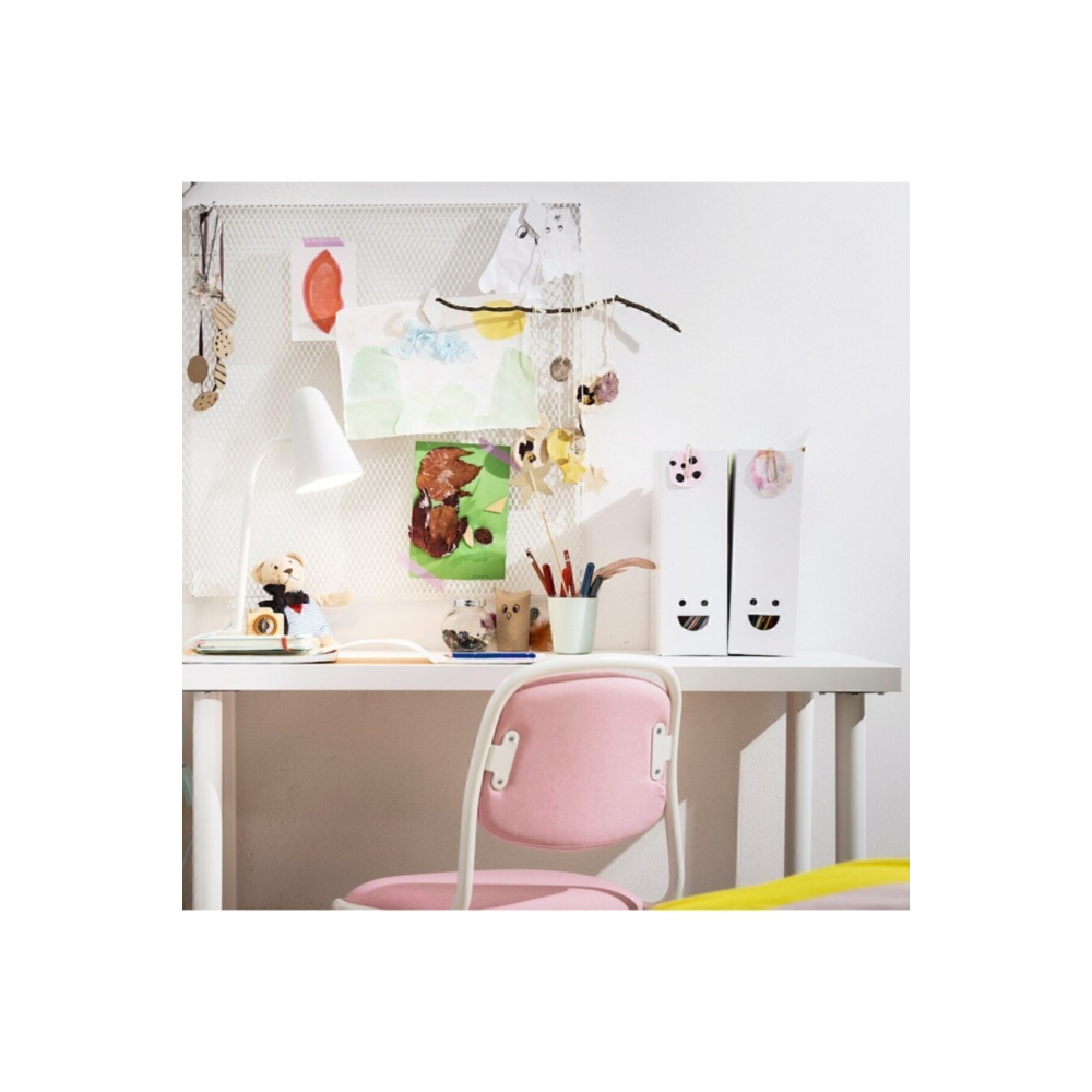 Tjabba Gülen Yüz 2 Li Set Beyaz Kutu Klasör Dosyalık Magazinlik Evrak Dergi Dosyası