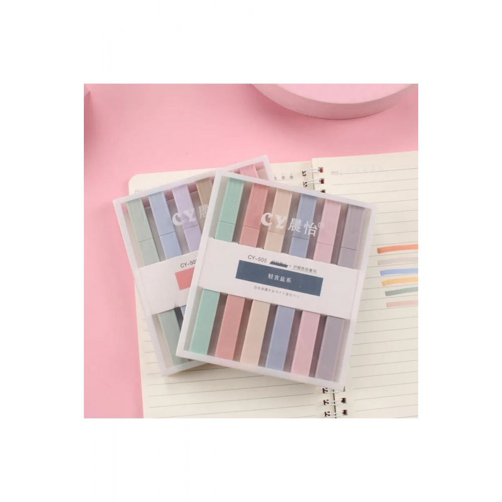 Kare fosforlu kalem seti 6 lı pastel