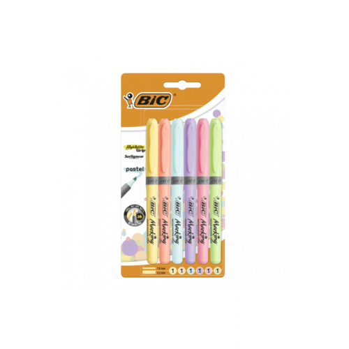 Pastel 6'lı Fosforlu Kalem-1