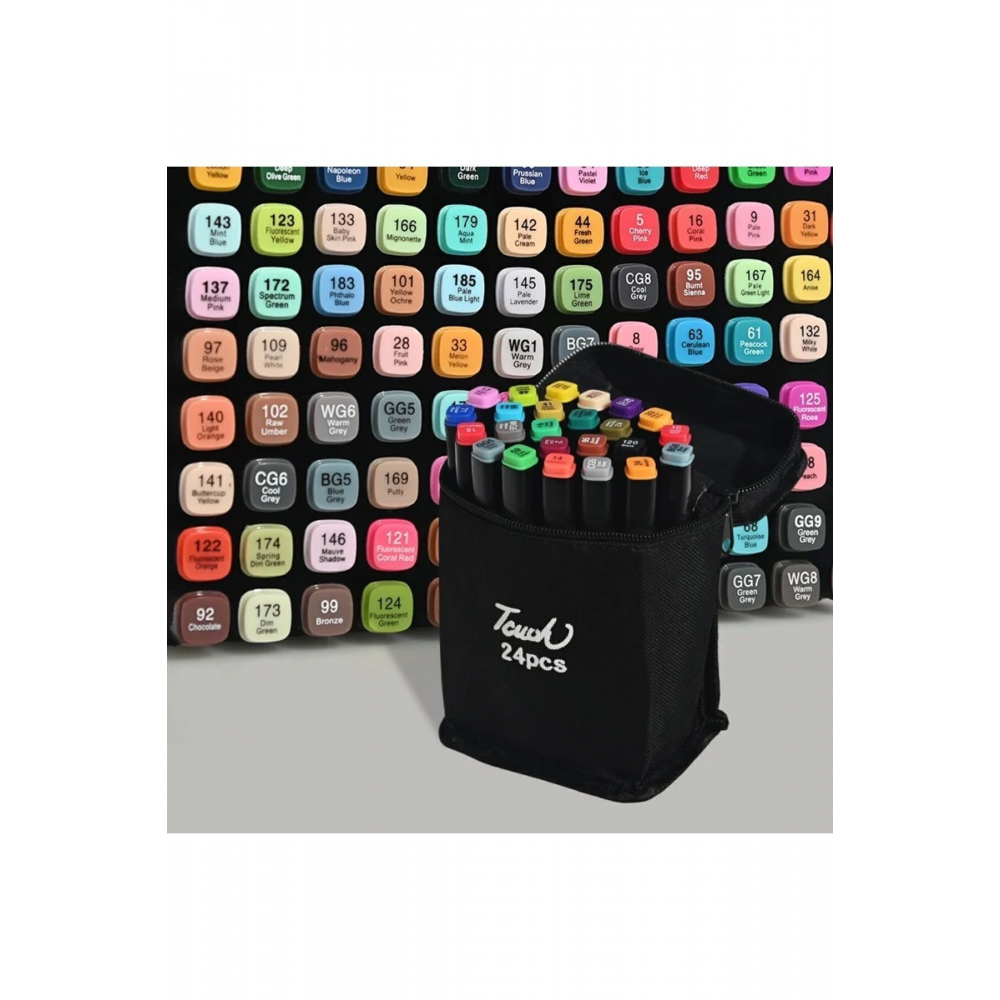 24’lü Profesyonel Marker Boya Kalem Seti, Proje,mimarlık Çizim Seti