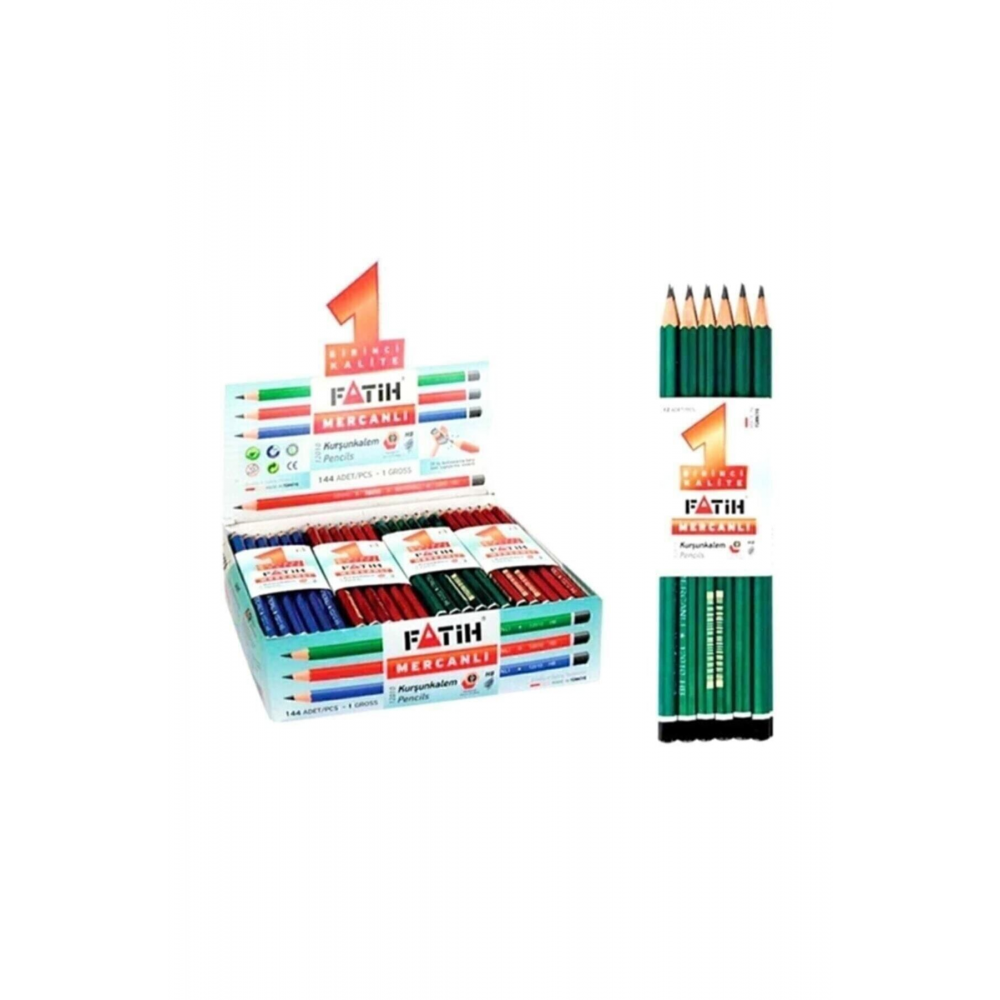 Kaliteli Karışık 12'li Kurşun Kalem Faber+adel+bic+fatih