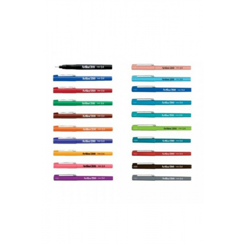 200 Fineliner 0.4 Mm Ince Uçlu Yazı Ve Çizim Kalemi 20'li Seti