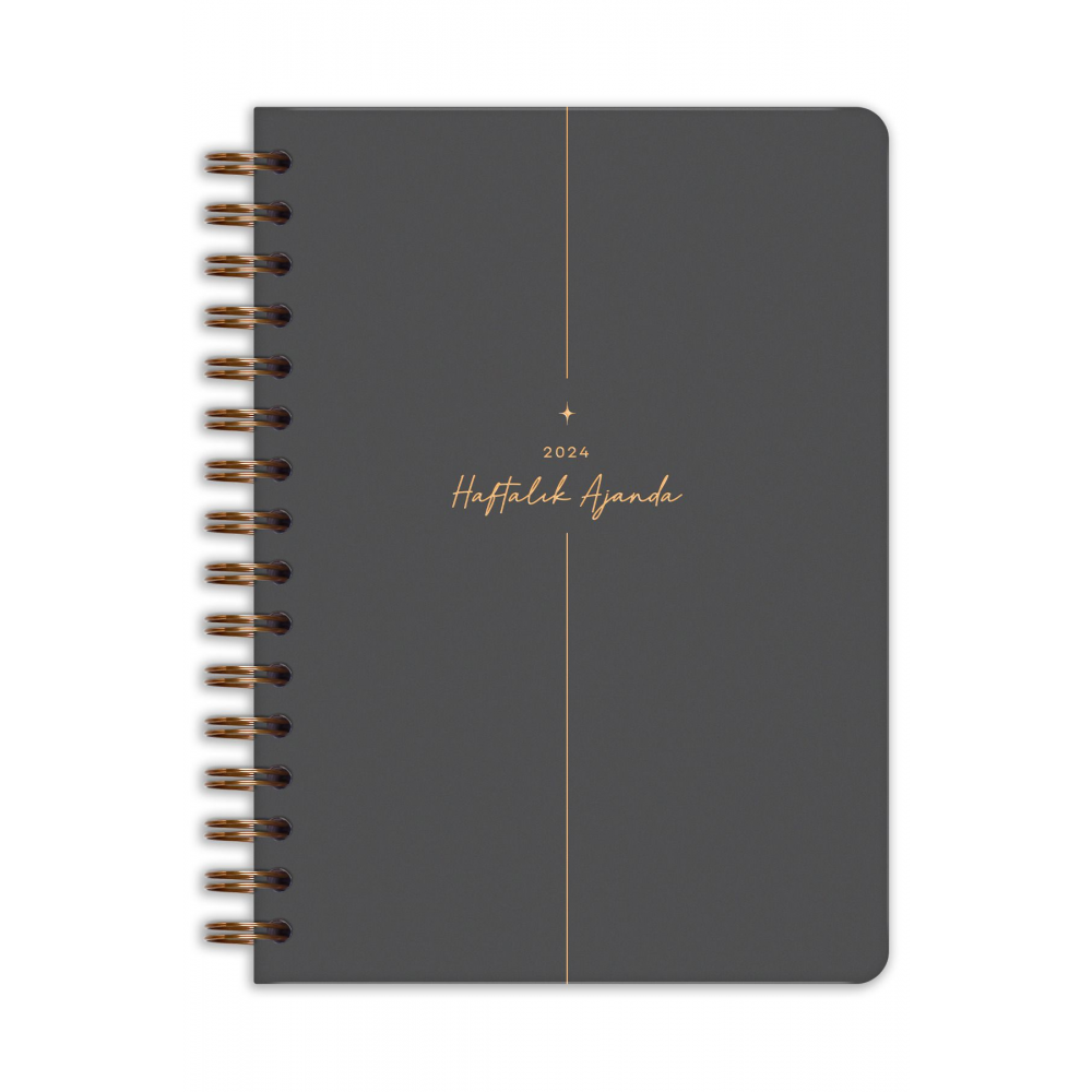 2024 Yılı A5 Ajanda 12 Aylık Siyah