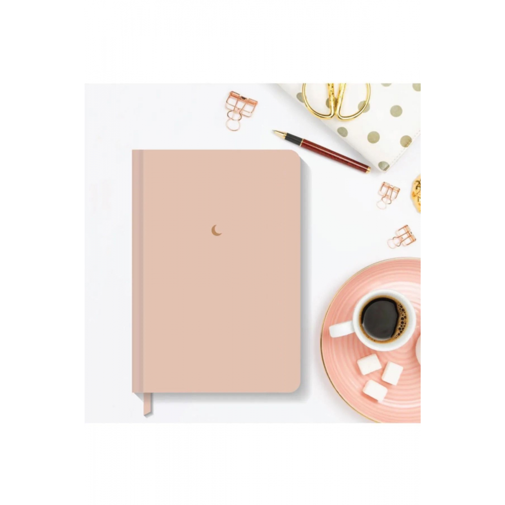 4'lü Defter Seti Düz Çizgisiz Sert Kapak Defter 13x21 Cm Hardcover Notebook Moon Series