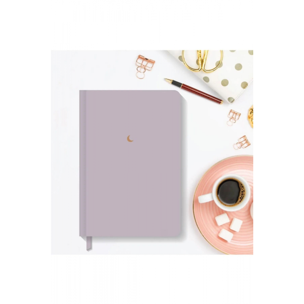 4'lü Defter Seti Düz Çizgisiz Sert Kapak Defter 13x21 Cm Hardcover Notebook Moon Series