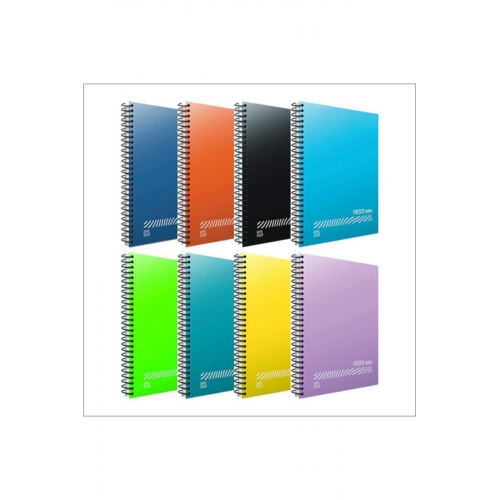 Fresco (8'Lİ PAKET) A4 72 Yaprak 4 Kareli 4 Çizgili Plastik Kapak 10005405595, One Size