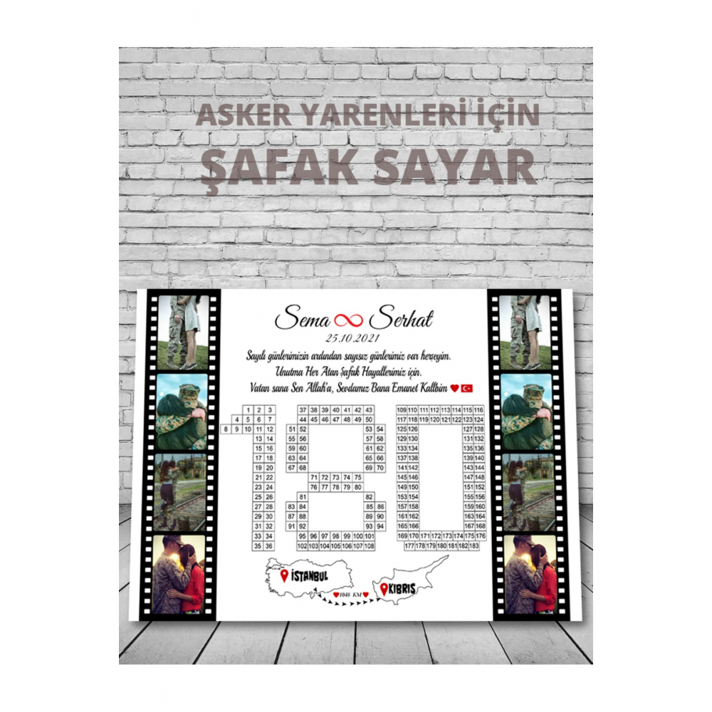Asker Şafak Sayar Takvimi (ÇERÇEVESİZ)