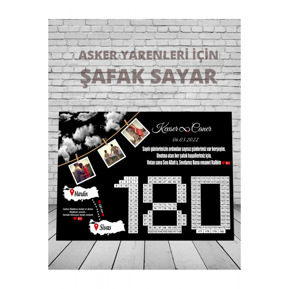 Asker Şafak Sayar Takvimi (ÇERÇEVESİZ)