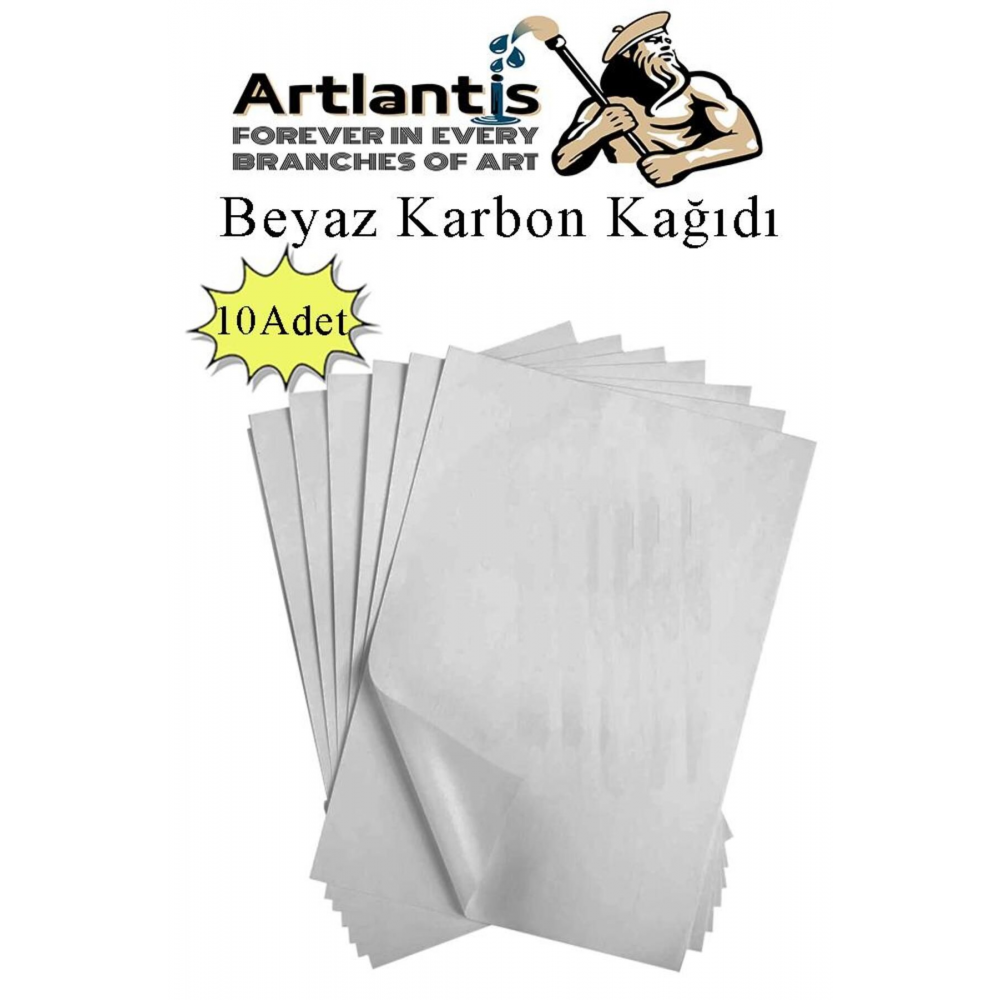 Beyaz Karbon Kağıdı A4 10 Adet 21x29,7 cm Kopya Kağıdı Transfer Kağıdı Renkli Karbon Kağıdı