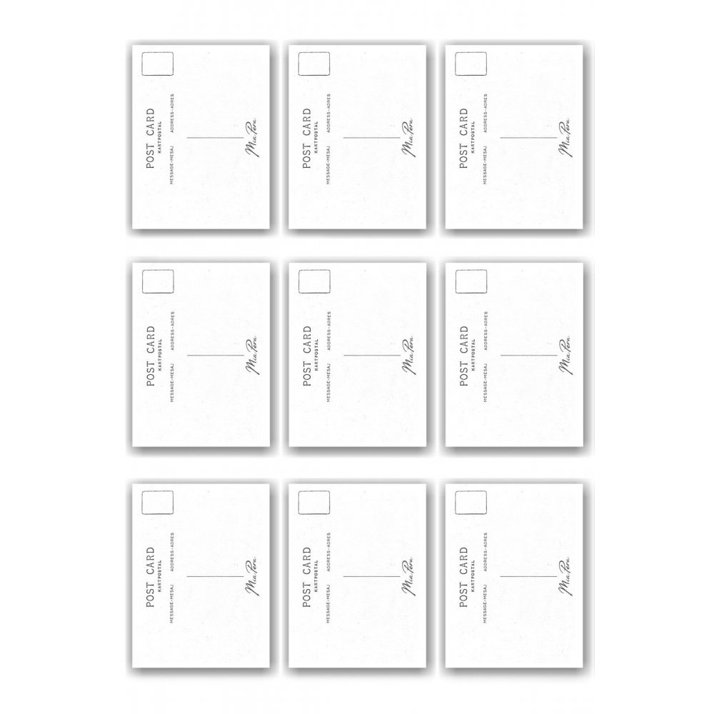 9lu Simli Yılbaşı Kartpostal Seti Yeniyıl 9 Lu Kardan Adam Noel Baba Nostalji