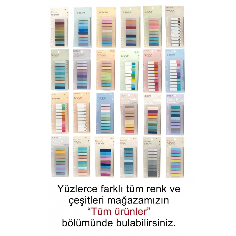 Şeffaf Renkli Postit Post-it Post It. Kitap Ayracı Ayraç Postit Sticker Not Kağıdı 200 Yaprak