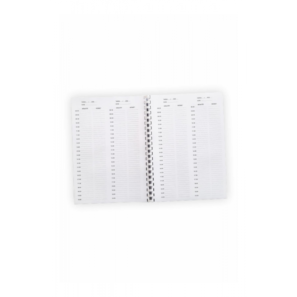 Kuaför Randevu Defteri - 380 Günlük - 95 Yaprak - Çift Yön Baskılı - Geniş Yazma Alanlı