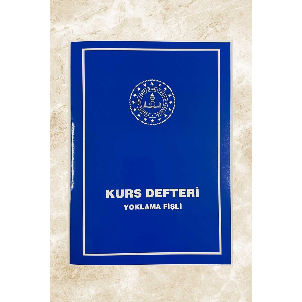 Kurs Defteri 8 Dersli Yoklama Fişli 31x22 Cm