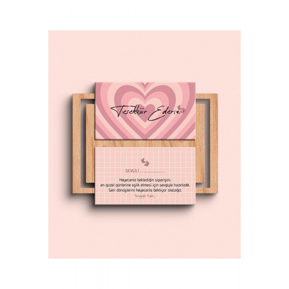 Çift Yön Teşekkür Kartı Thank You Cart Çiçek Desenli Tebrik Kartı 100 Adet (8.5 X 5.5 Cm) Pytktskk13