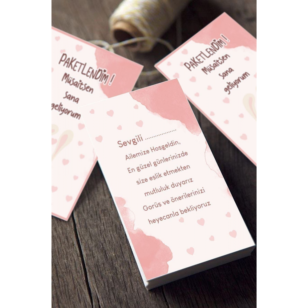 Paketlendim Teşekkür Kartı 100 Adet