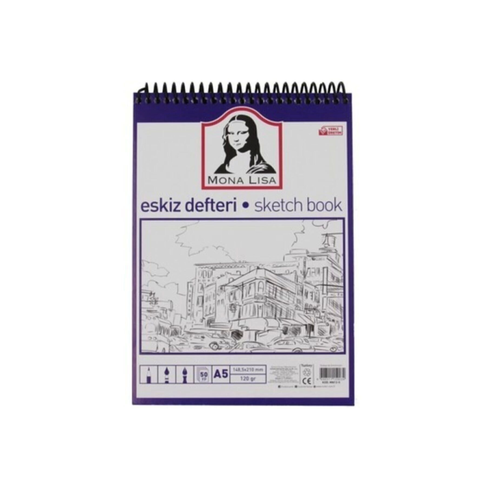 Monalisa Eskiz Defteri Telli A5 120 gr 50 Yaprak