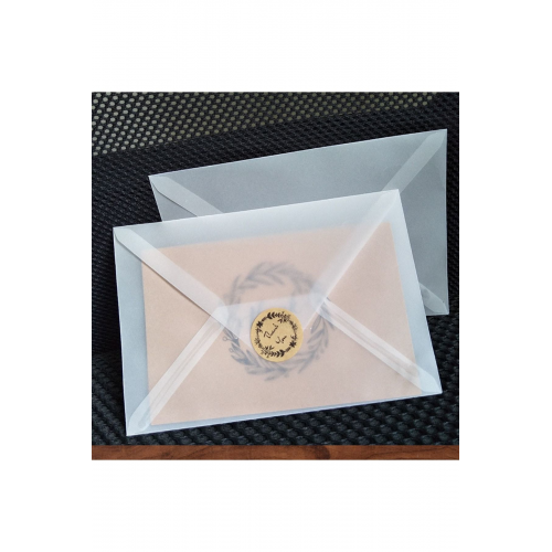 12 Adet 13*18 Cm Aydınger Şeffaf Transparan Zarf Davetiye Zarfı Düğün Davetiyeleri Ve El Sanatları