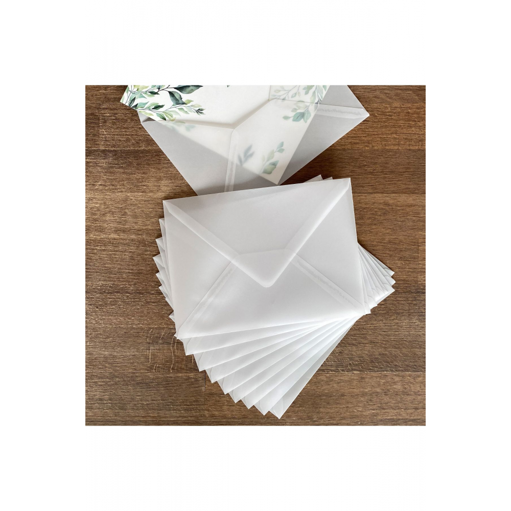 Beyaz Transparan Zarf, 13x18 Cm 10 Adet