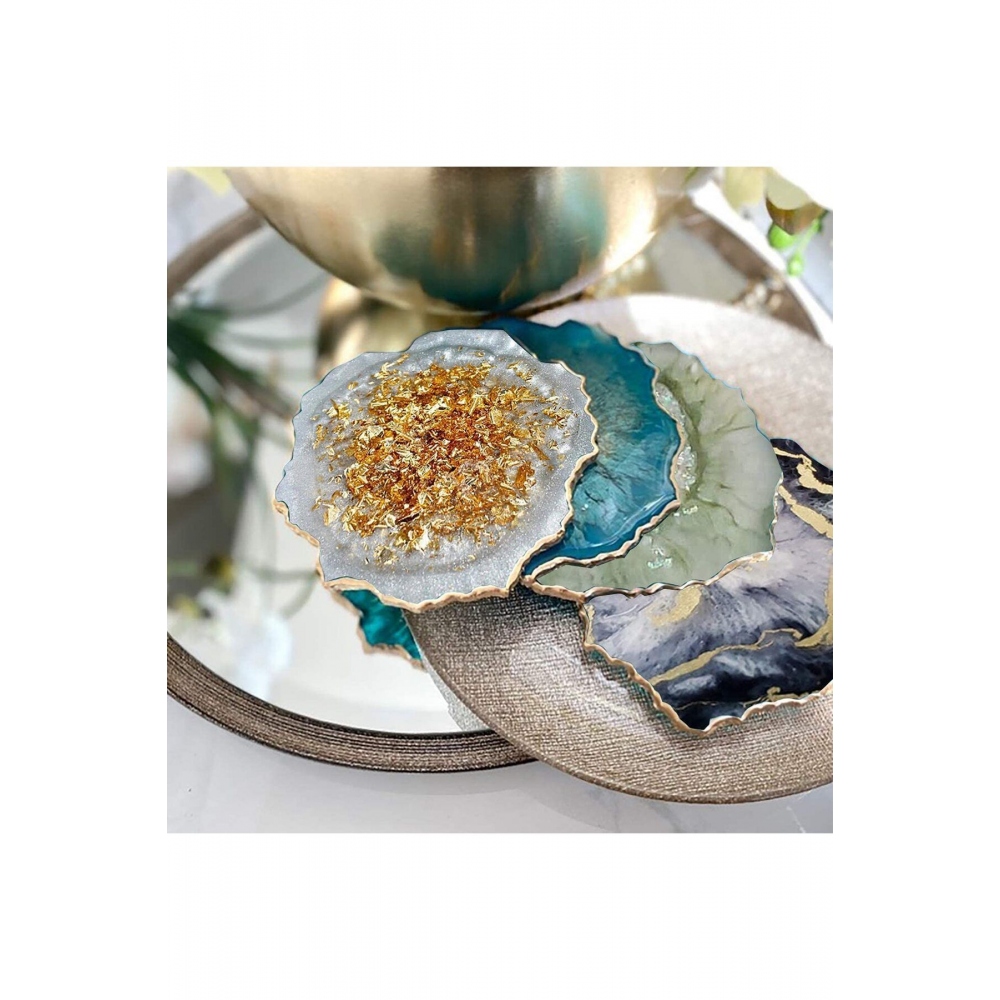 Altın Yaprak Varak 1 Sayfa /  Epoksi Reçine Altın Varak 16x16cm / Epoksi Altın Folyo Varak