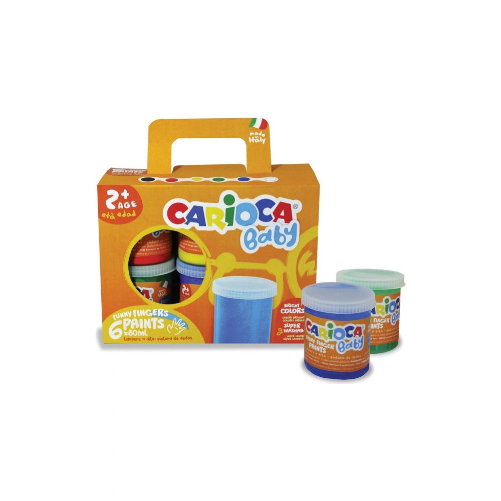 Bebek Parmak Boya 6 Renk 80ml Süper Yıka