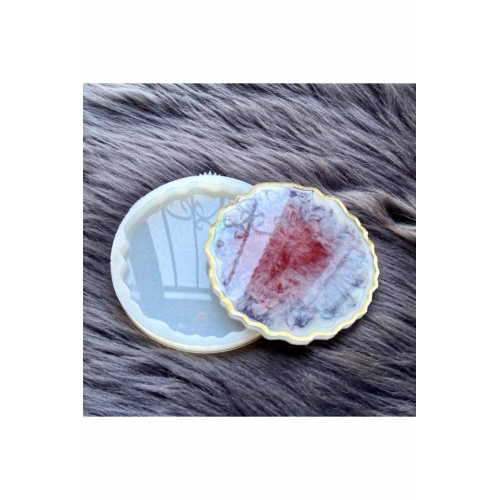 Epoksi Reçine Geode Bardak Altlığı Silikon Kalıbı Ları Ck