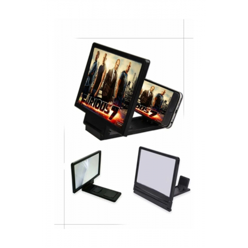 Büyük Boy Ekran Büyüteci 3d Siyah Telefon Projeksiyonu Telefon Ekran Büyütücü