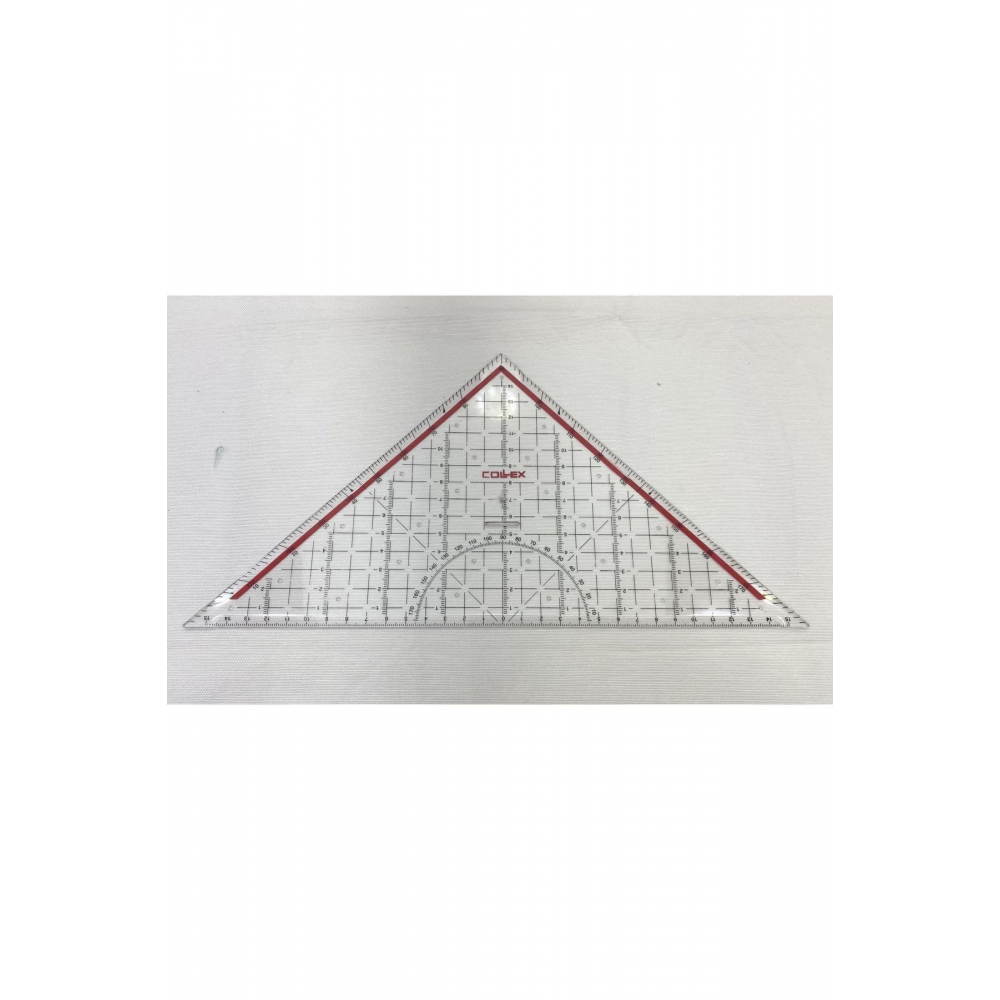 8'li Riga Cetveli Takımı Ve Geoderik Üçgen Gönye Cetvel 4mm Çift Taraflı - Riga Seti