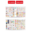 My Sticker Book , Etiket Kitabı , 1000 Adet Sticker , 16 Sayfa ( A5 Boyut)