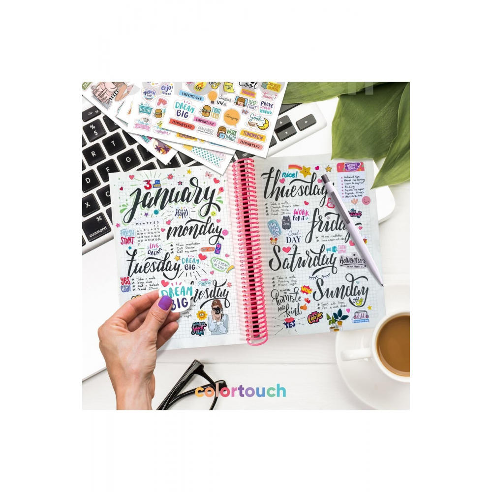 My Sticker Book , Etiket Kitabı , 1000 Adet Sticker , 16 Sayfa ( A5 Boyut)