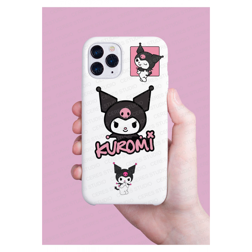 Şeffaf Kuromi Sanrio Su Geçirmez Sticker - My Melody Hello Kitty Cinnamoroll Etiket Seti