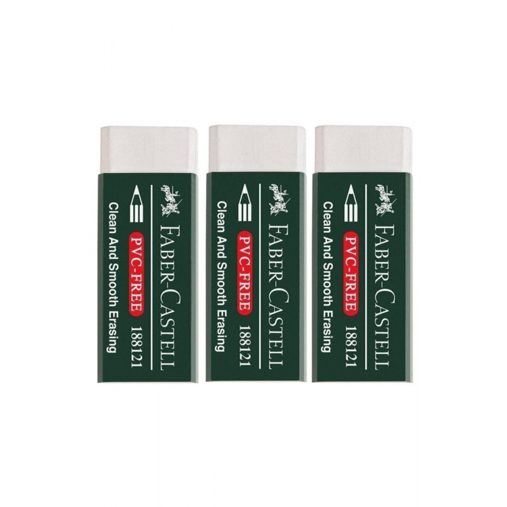 Pvc Free No:20 Büyük Boy Beyaz Silgi 3 Lü