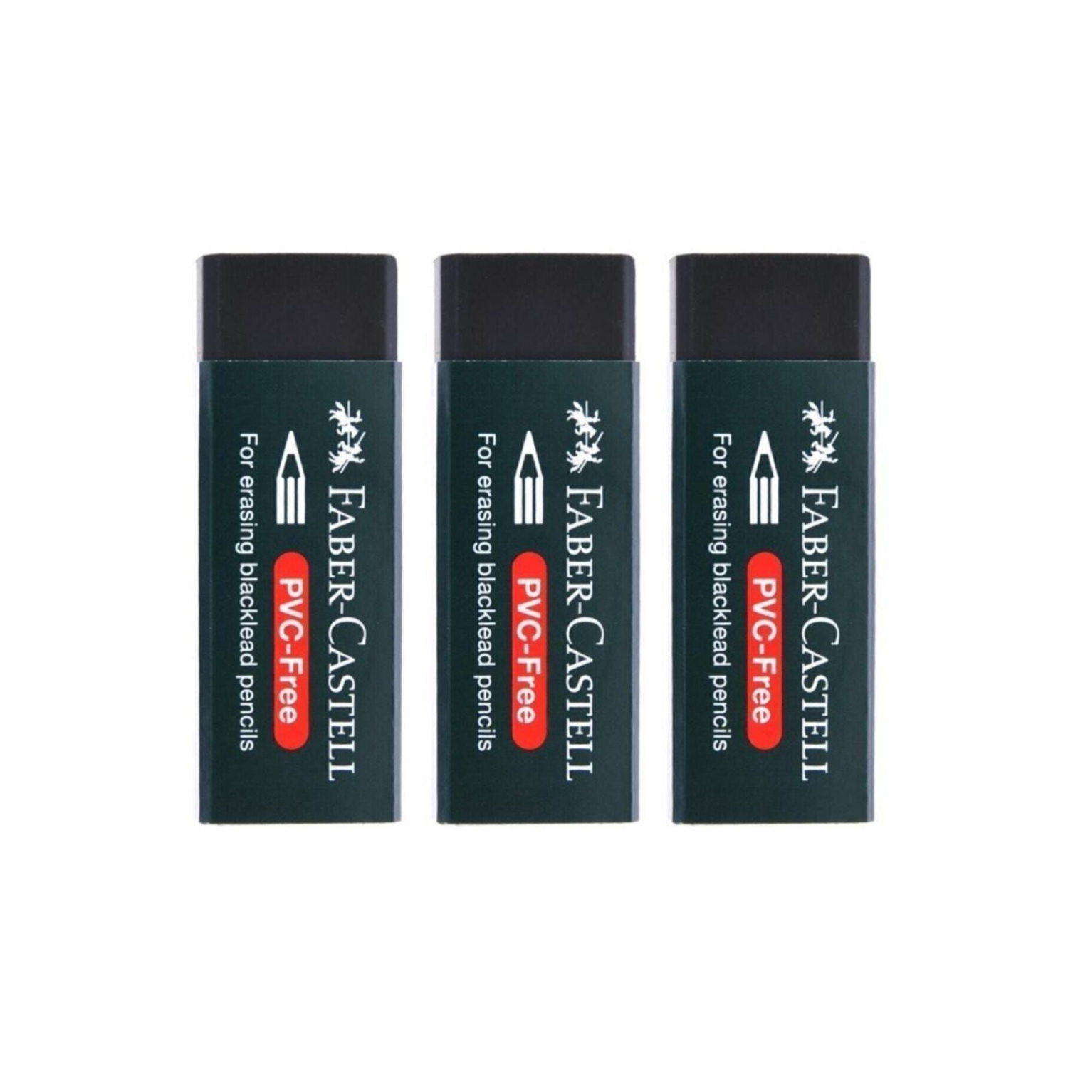 Pvc Free No:20 Büyük Boy Siyah Silgi(3 Adet)