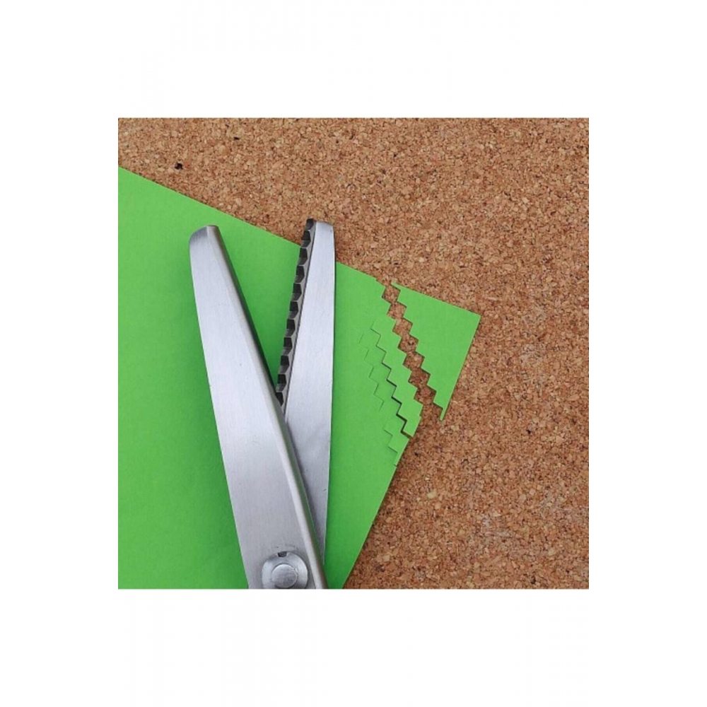 Surfile Terzi Makası Zig - Zag 25 Cm 15 Diş 3 Mm Diş Derinliği