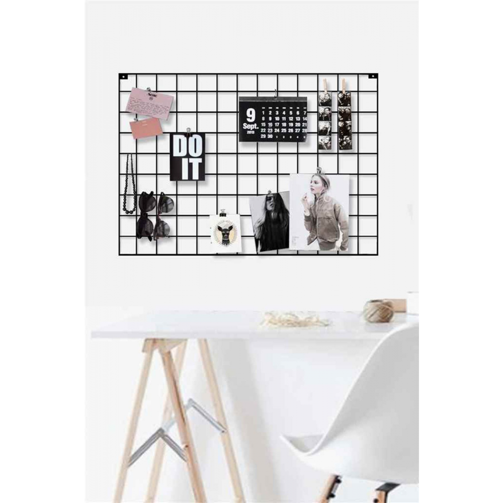 Fotoğraf Askısı Tel Askılık Metal Pano Duvar Askılığı Notluk 5027