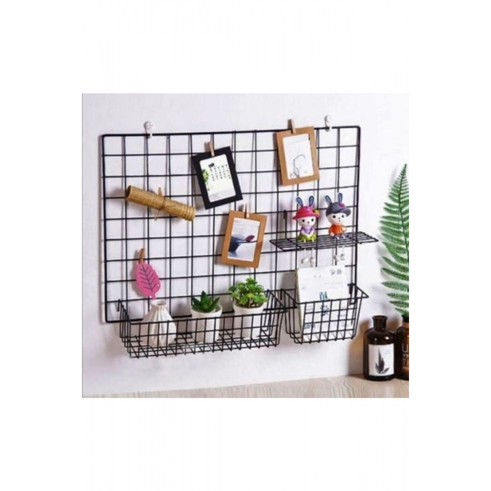 Lefi Ev Tel Pano Fotoğraf Askılığı Notluk+sepet Ve Mandal