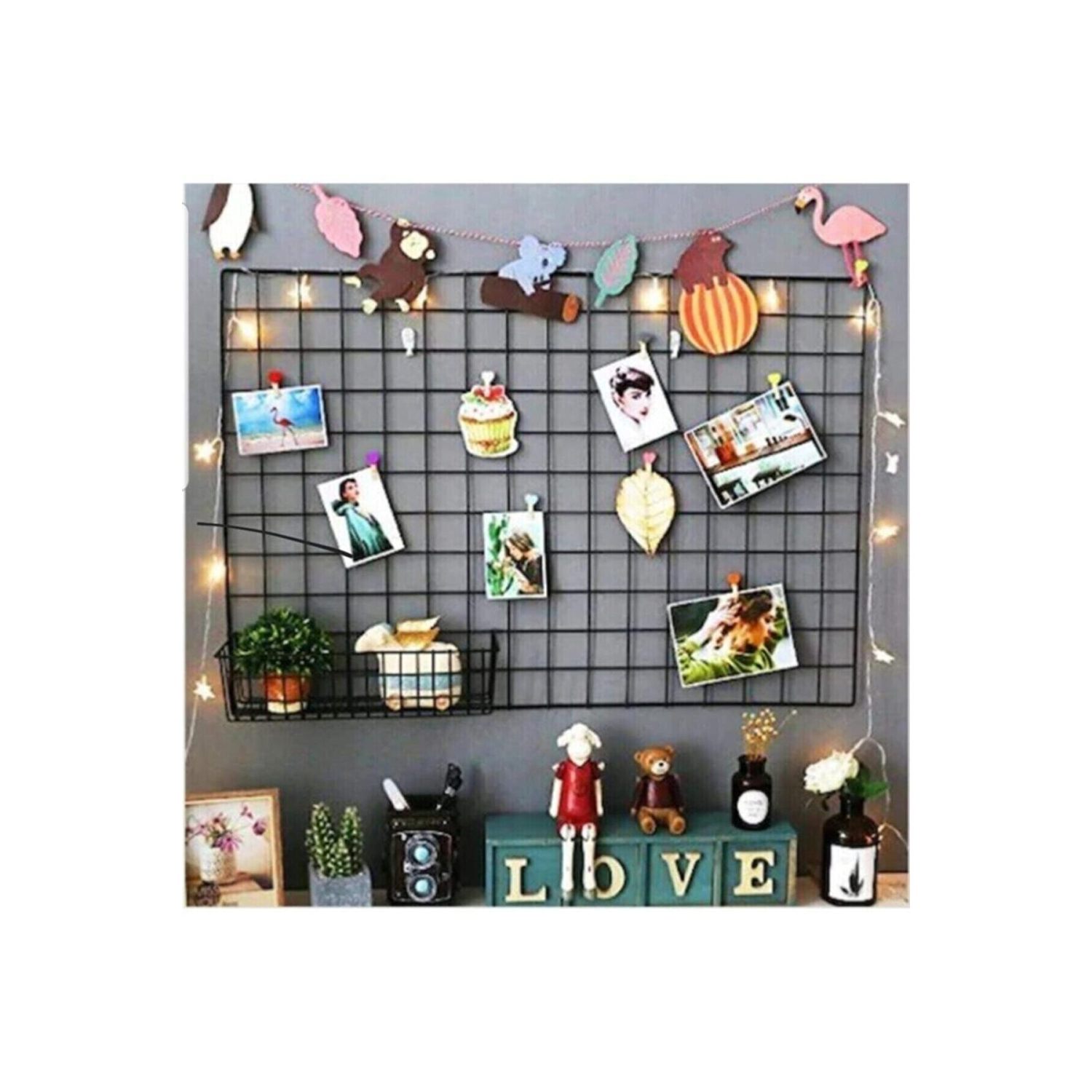 Lefi Ev Tel Pano Fotoğraflık Notluk Resim Panosu Duvar Dekorasyon Ev Ofis Dekorasyon