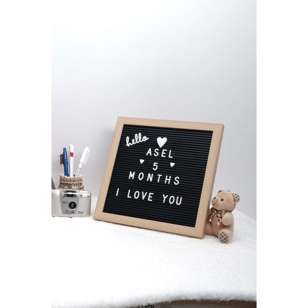 Değiştirilebilir Ahşap Yazı Panosu Mesaj Tahtası