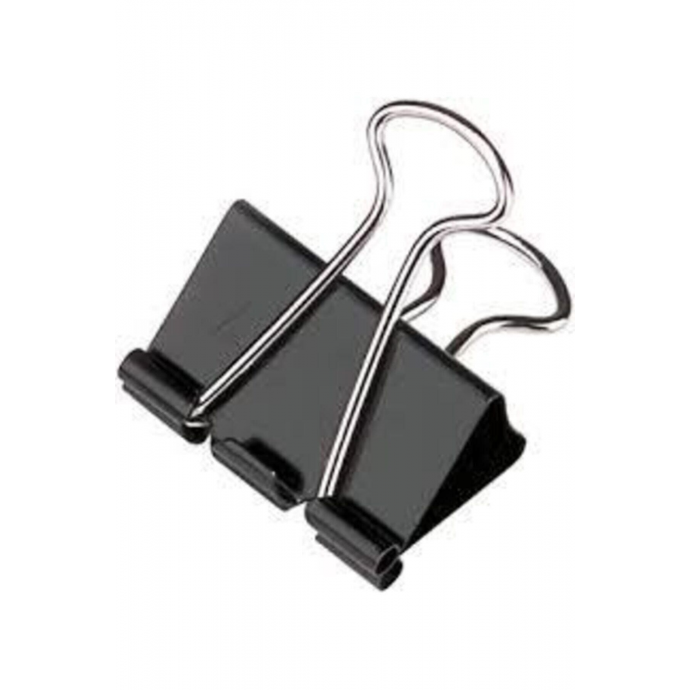 Binder Clips 51 Mm Mandal Klips Siyah Renk Metal 12 Li Kutu